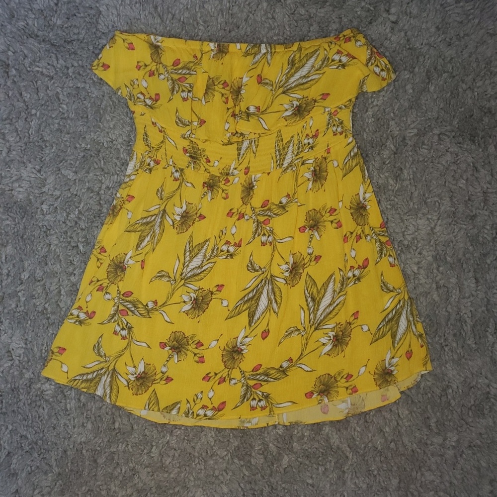 Express smocked ruffle dress